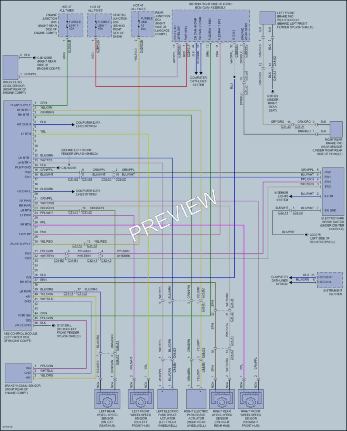 2017 LandRover Discovery Anti Lock Brakes wiring diagram preview