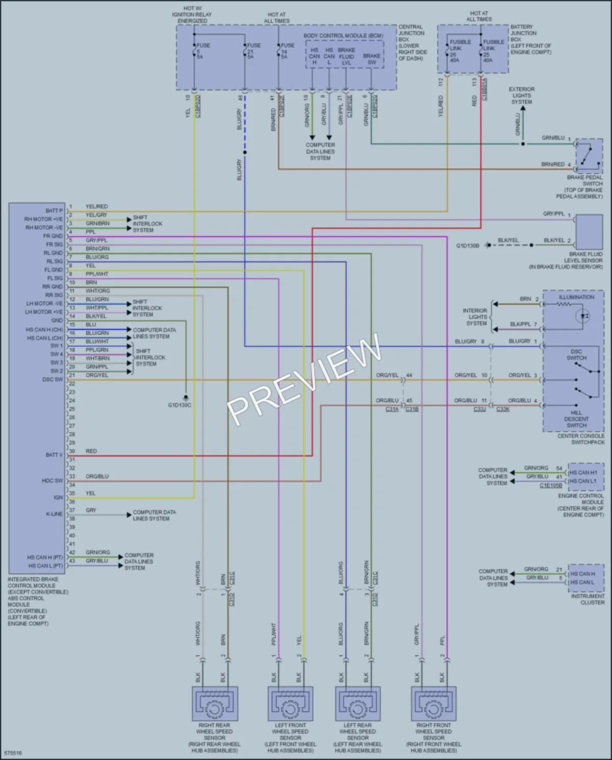 2017 LandRover RangeRoverEvoque Anti Lock Brakes wiring diagram preview
