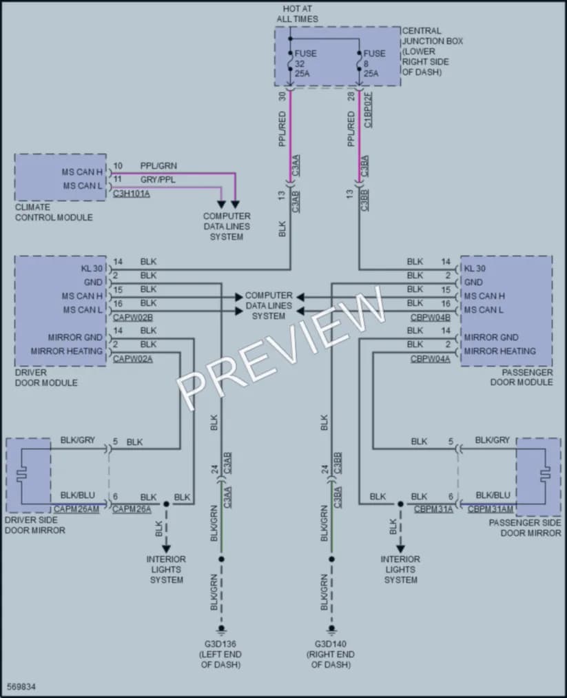 2017 LandRover RangeRoverEvoque Defoggers wiring diagram preview
