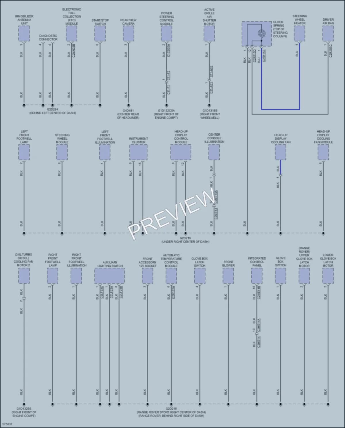 2017 LandRover RangeRoverSport Ground Distribution wiring diagram preview