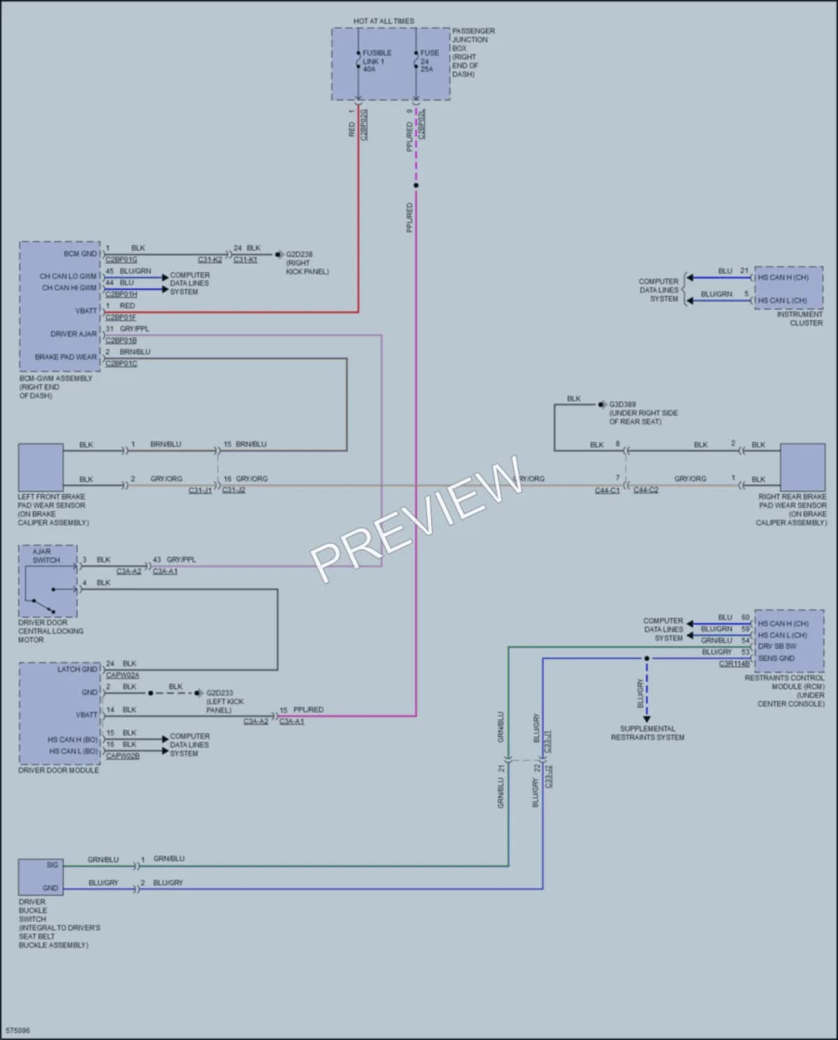 2017 LandRover RangeRoverSport Warning Systems wiring diagram preview