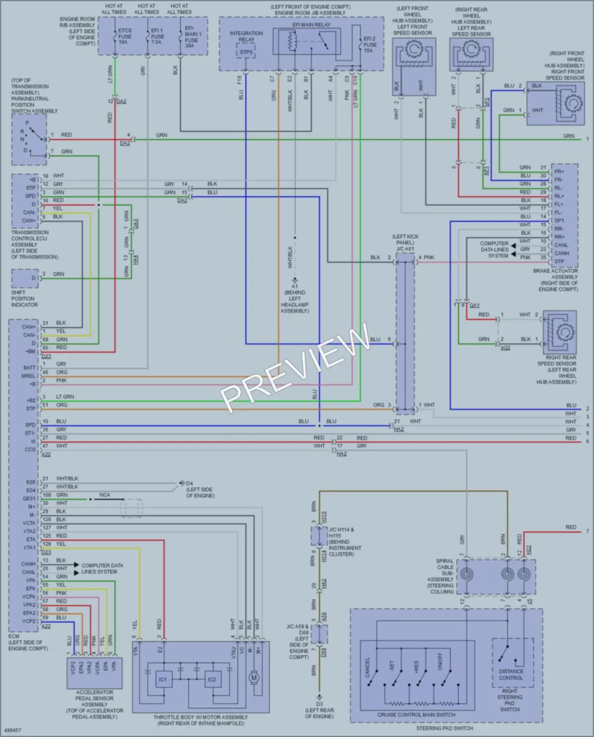 2017 Lexus ES350 Cruise Control wiring diagram preview