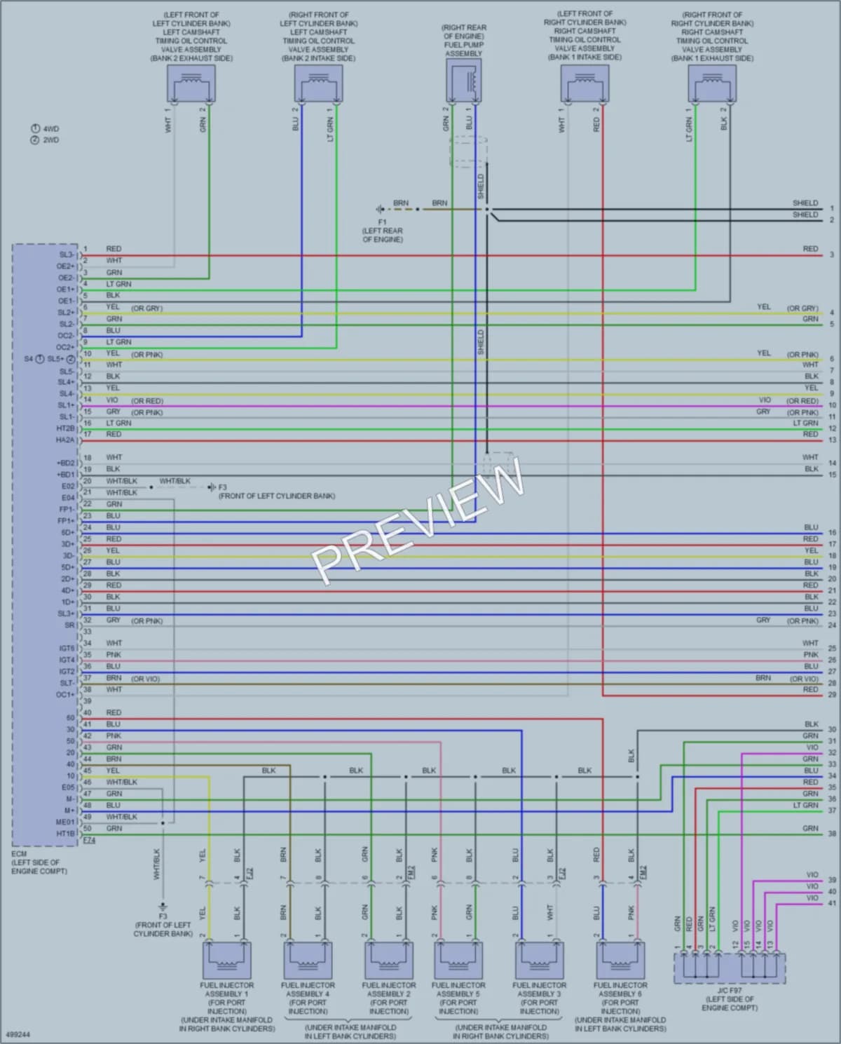 2017 Lexus GS350 Engine Performance wiring diagram preview