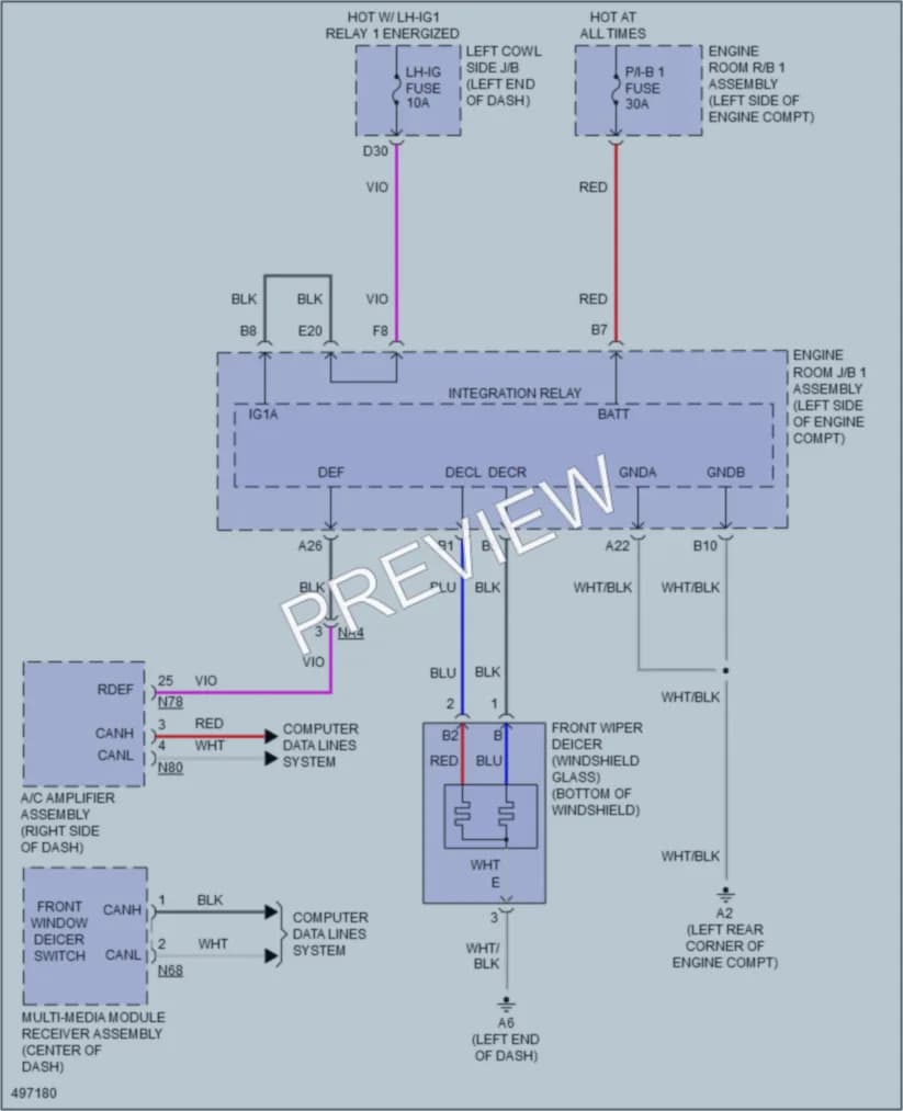 2017 Lexus GS450h Defoggers wiring diagram preview