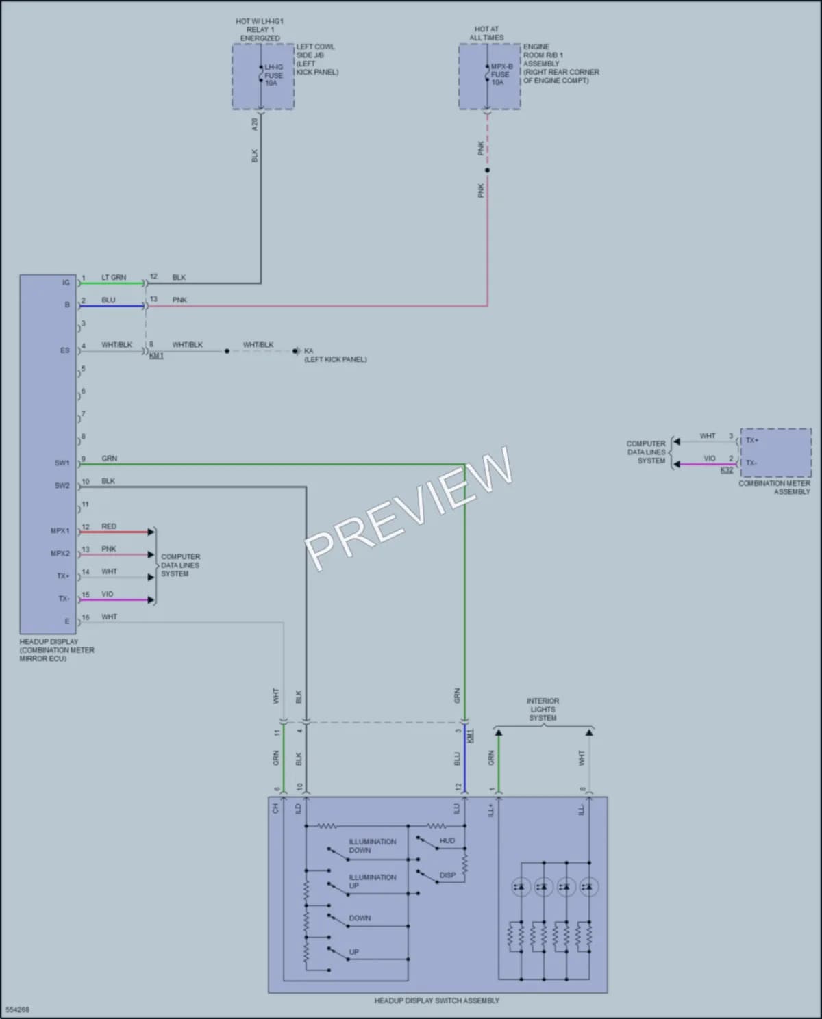 2017 Lexus GSF Instrument Cluster wiring diagram preview
