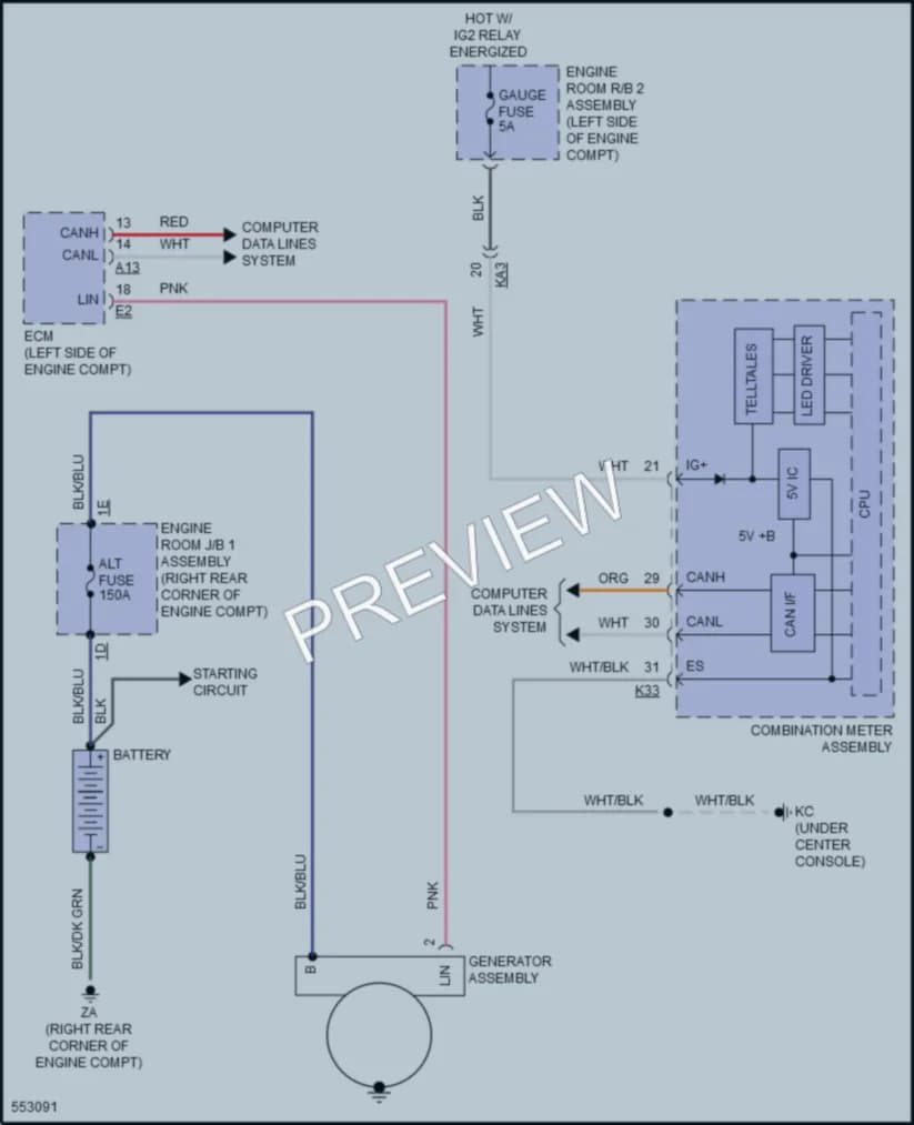 2017 Lexus GSF Starting Charging wiring diagram preview
