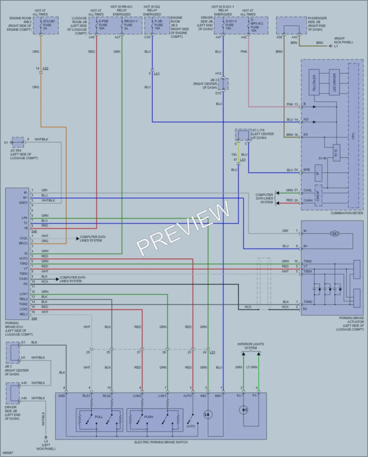 2017 Lexus LS460 Shift Interlock wiring diagram preview