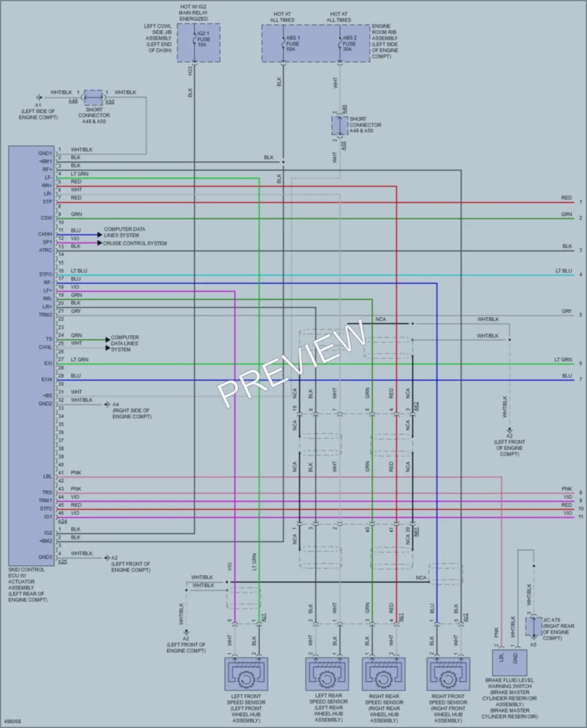 2017 Lexus LX570 Anti Lock Brakes wiring diagram preview