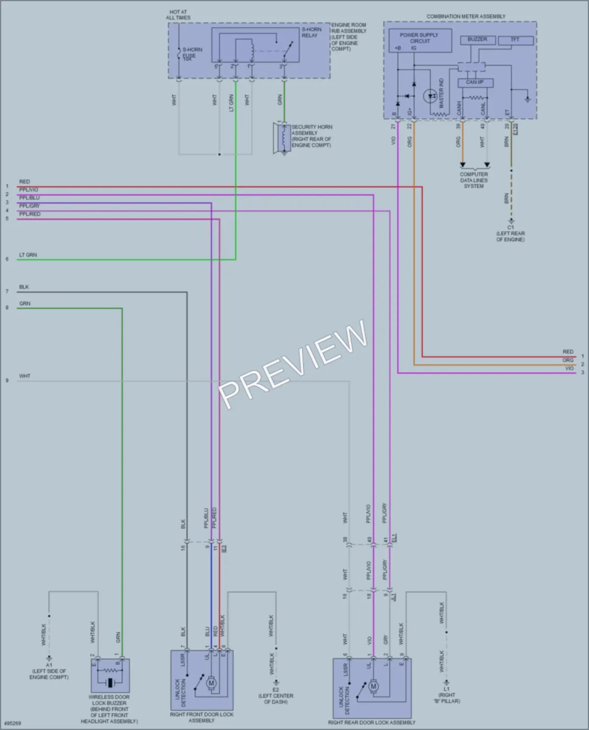 2017 Lexus LX570 Anti Theft wiring diagram preview