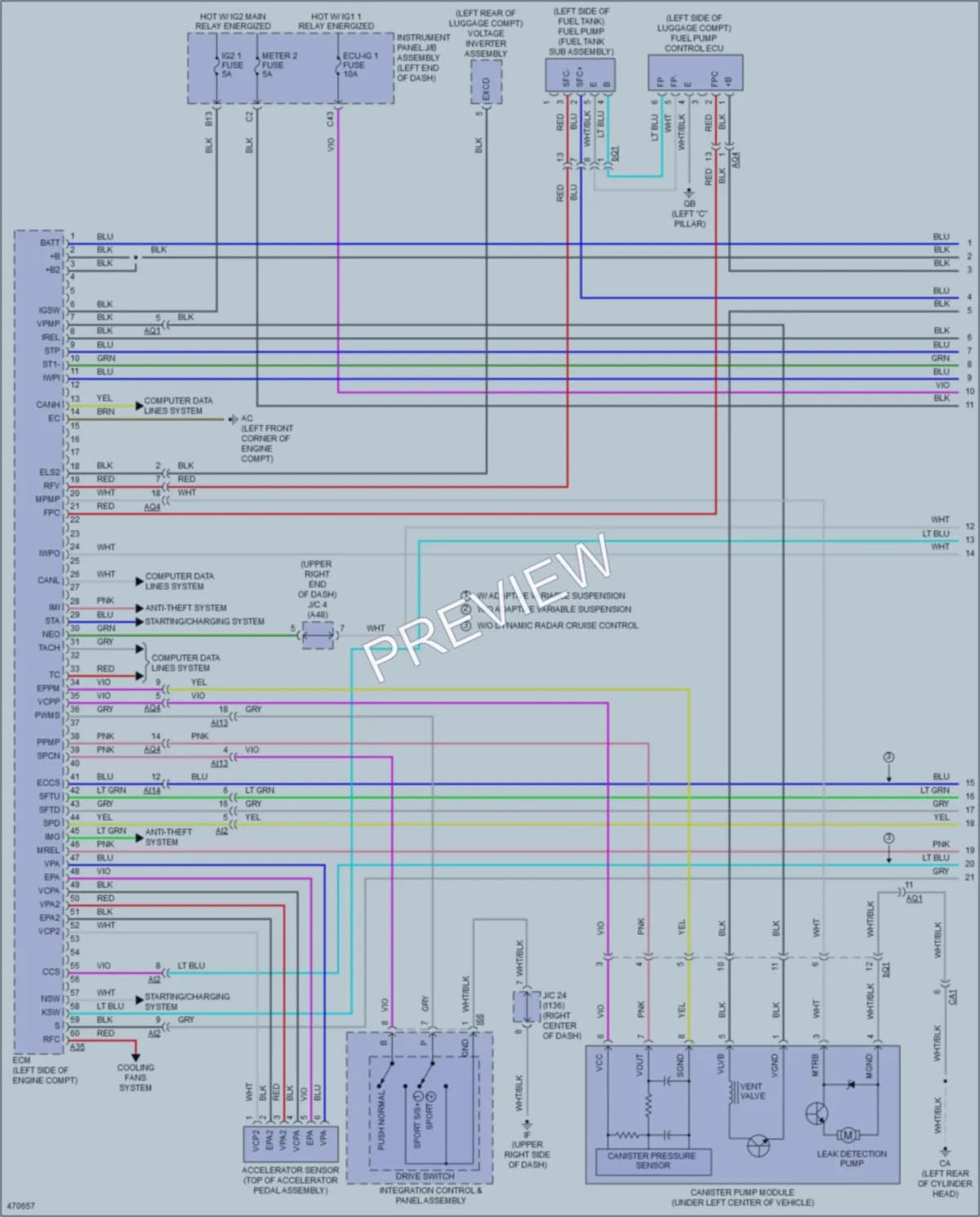 2017 Lexus NX200t Engine Performance wiring diagram preview