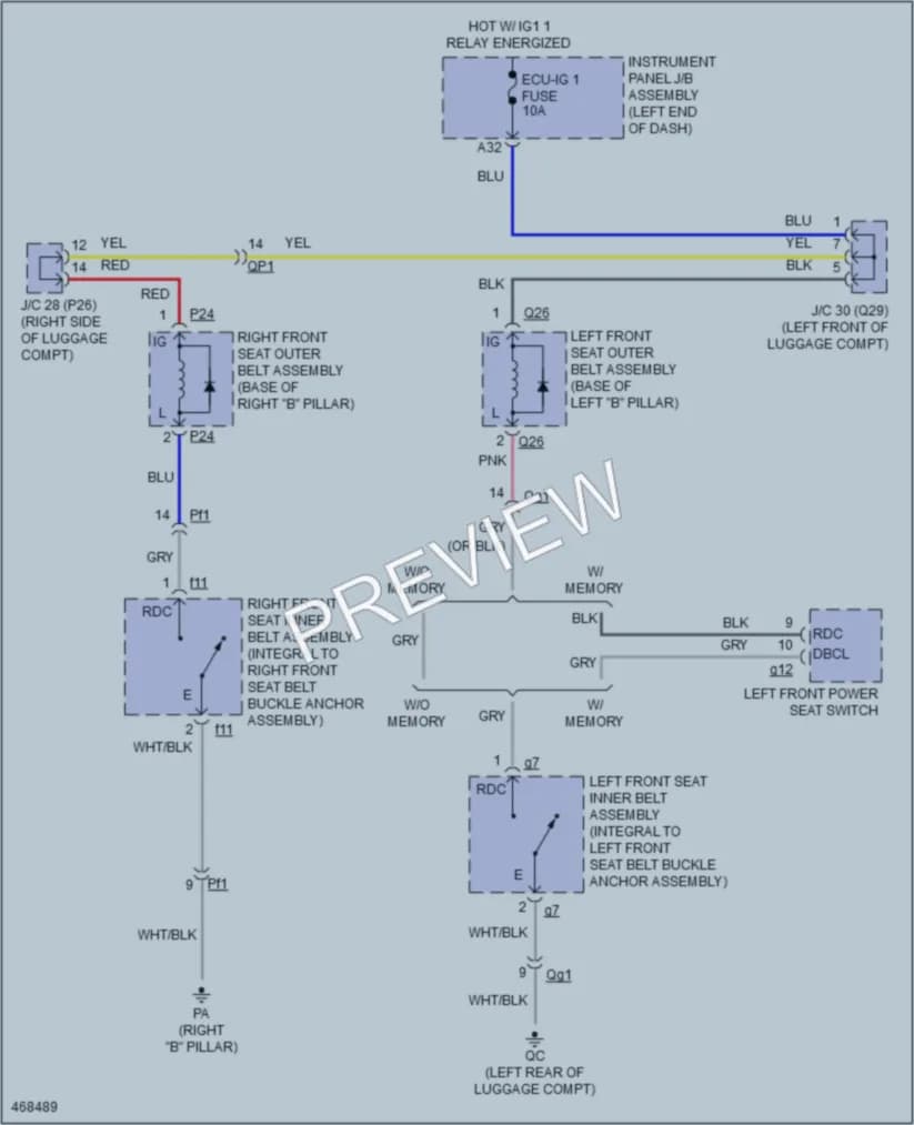 2017 Lexus NX200t Passive Restraints wiring diagram preview