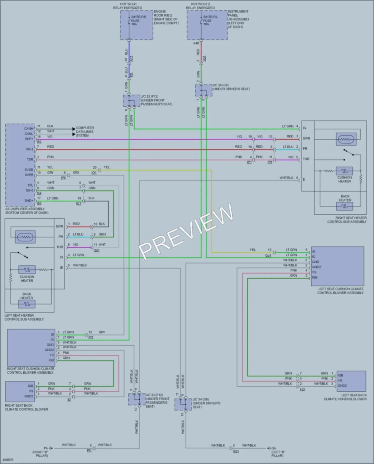 2017 Lexus NX200t Power Seats wiring diagram preview
