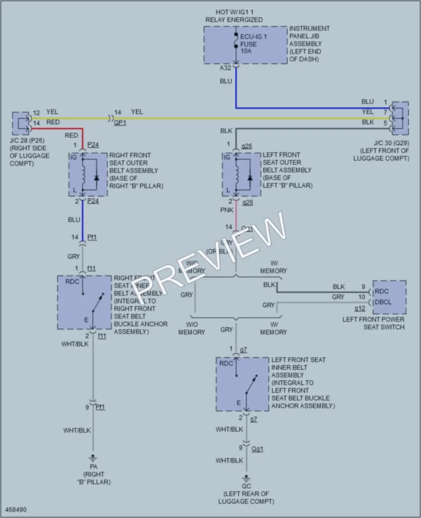 2017 Lexus NX300h Passive Restraints wiring diagram preview