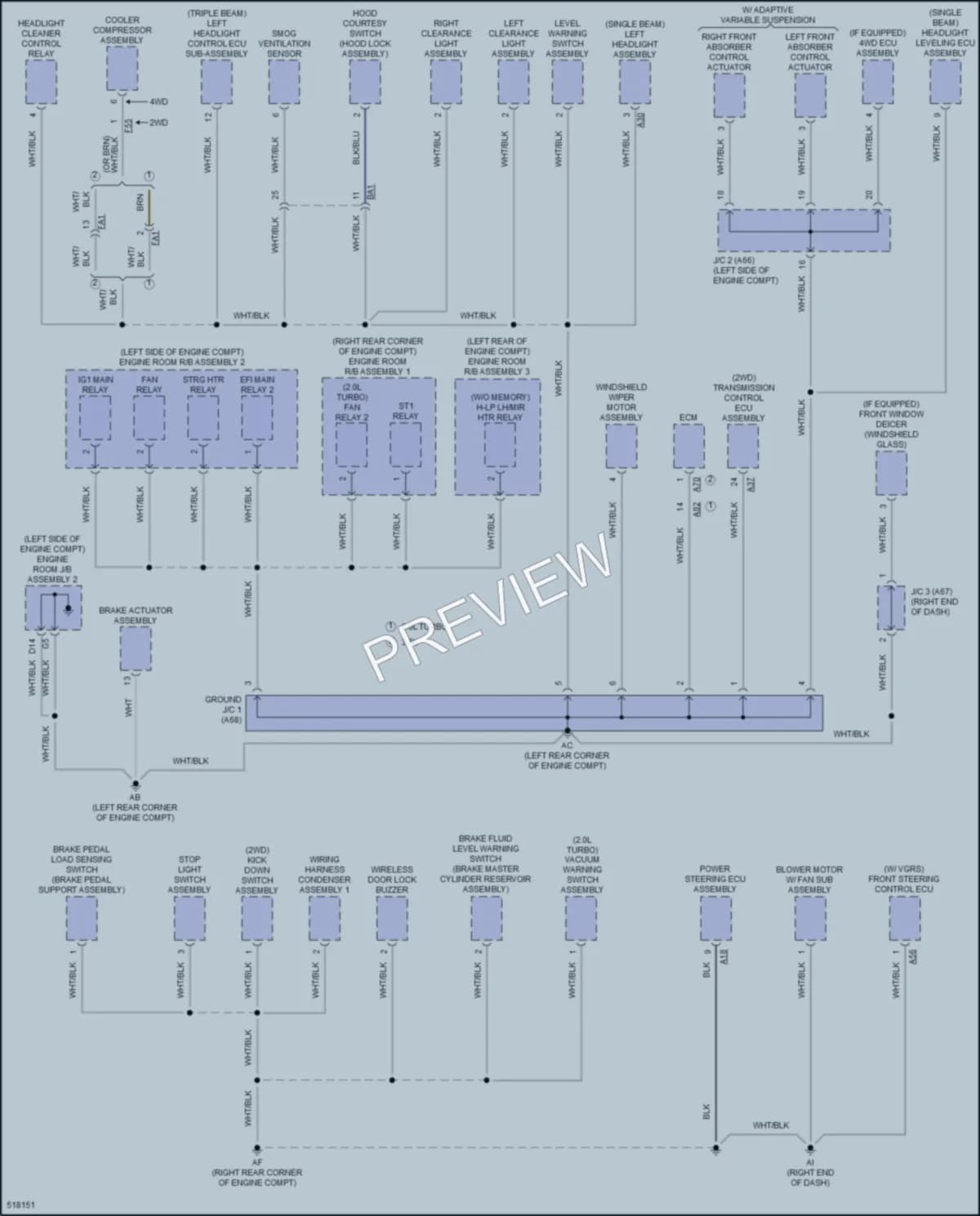 2017 Lexus RC200t Ground Distribution wiring diagram preview