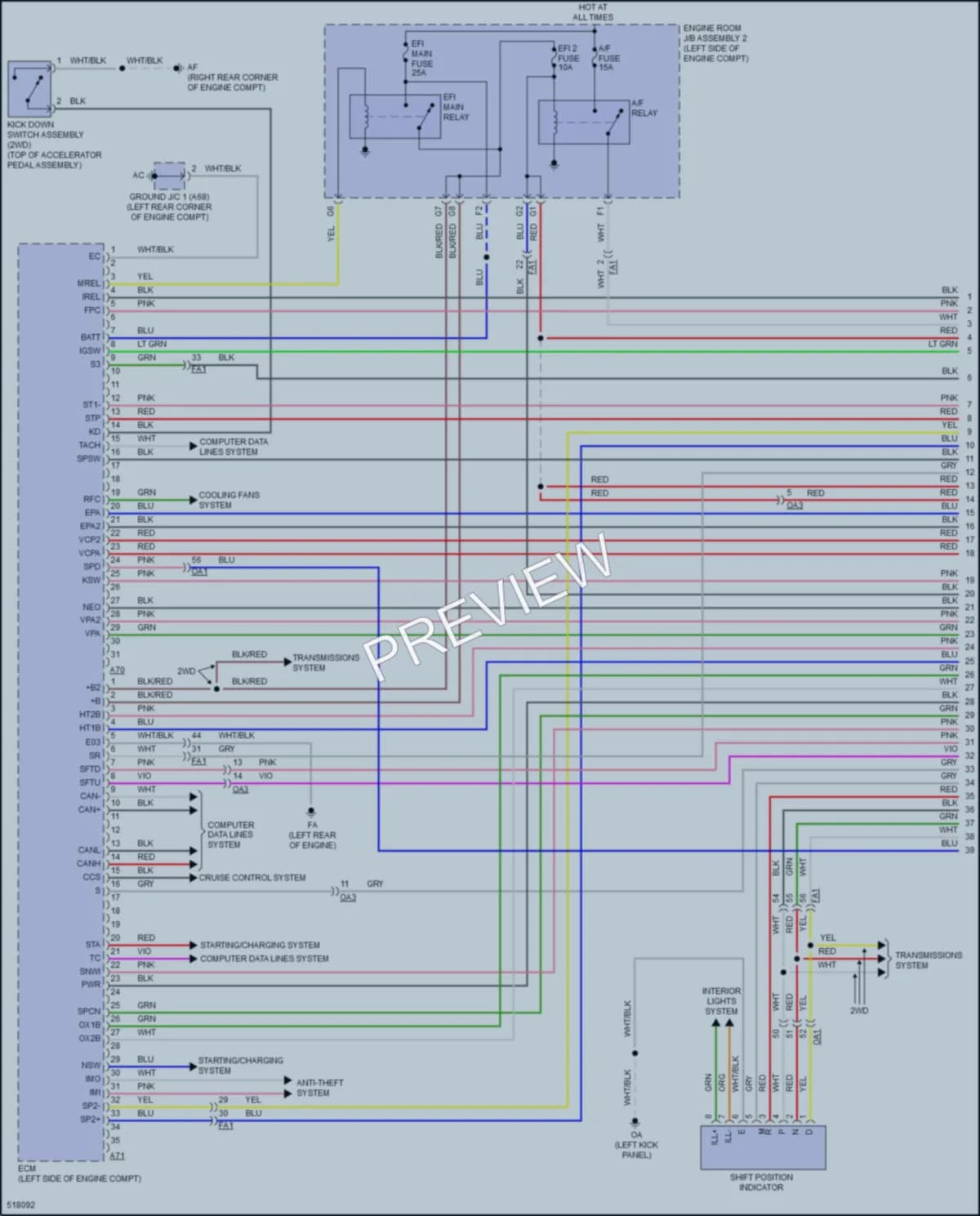 2017 Lexus RC300 Engine Performance wiring diagram preview