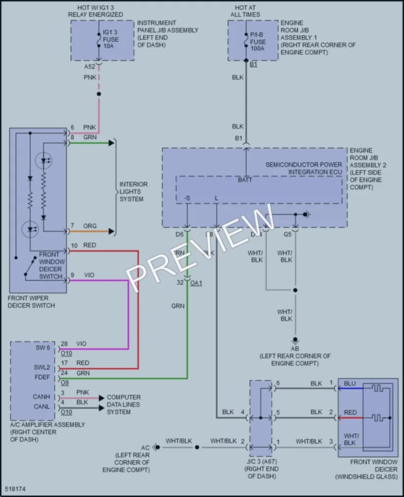 2017 Lexus RC350 Defoggers wiring diagram preview