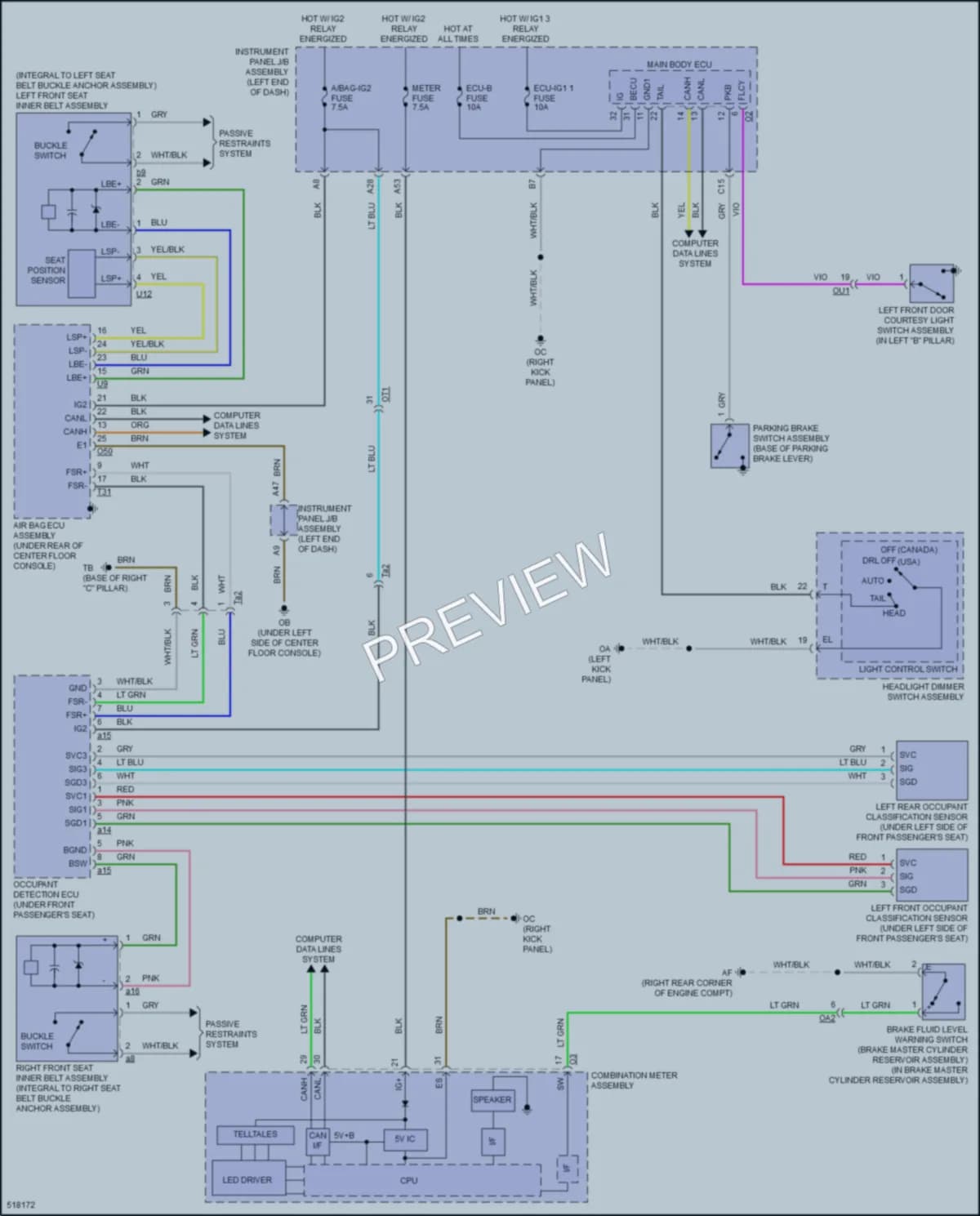 2017 Lexus RC350 Warning Systems wiring diagram preview