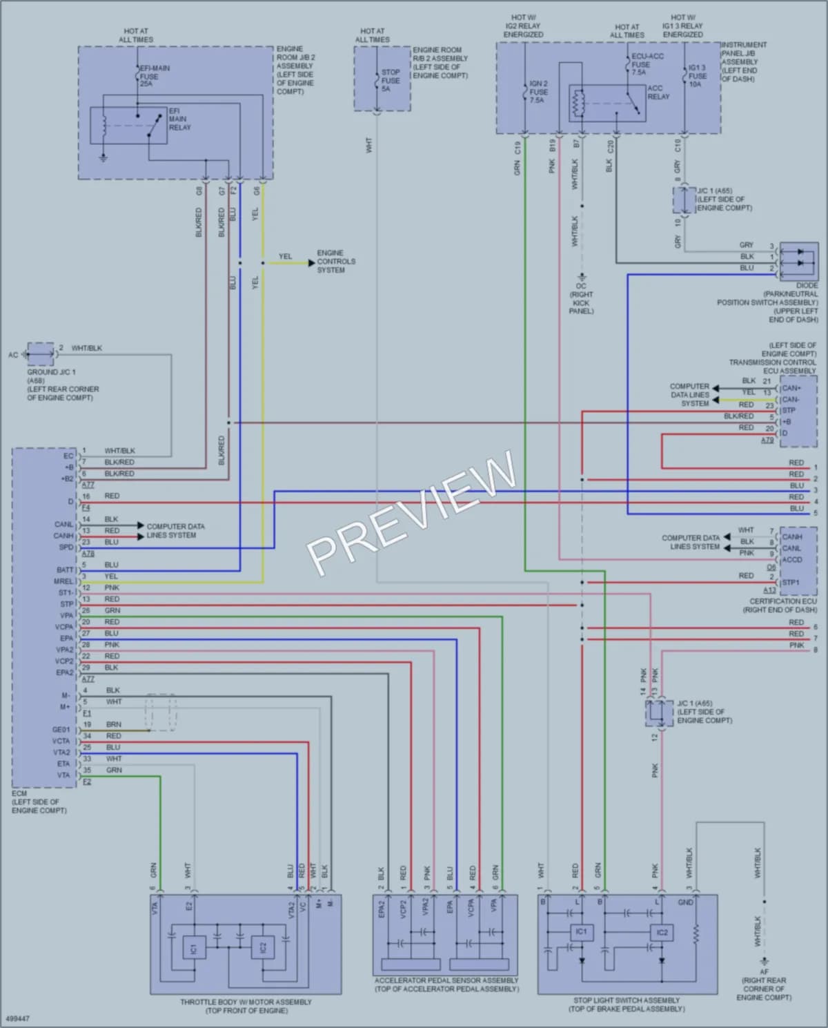 2017 Lexus RCF Cruise Control wiring diagram preview