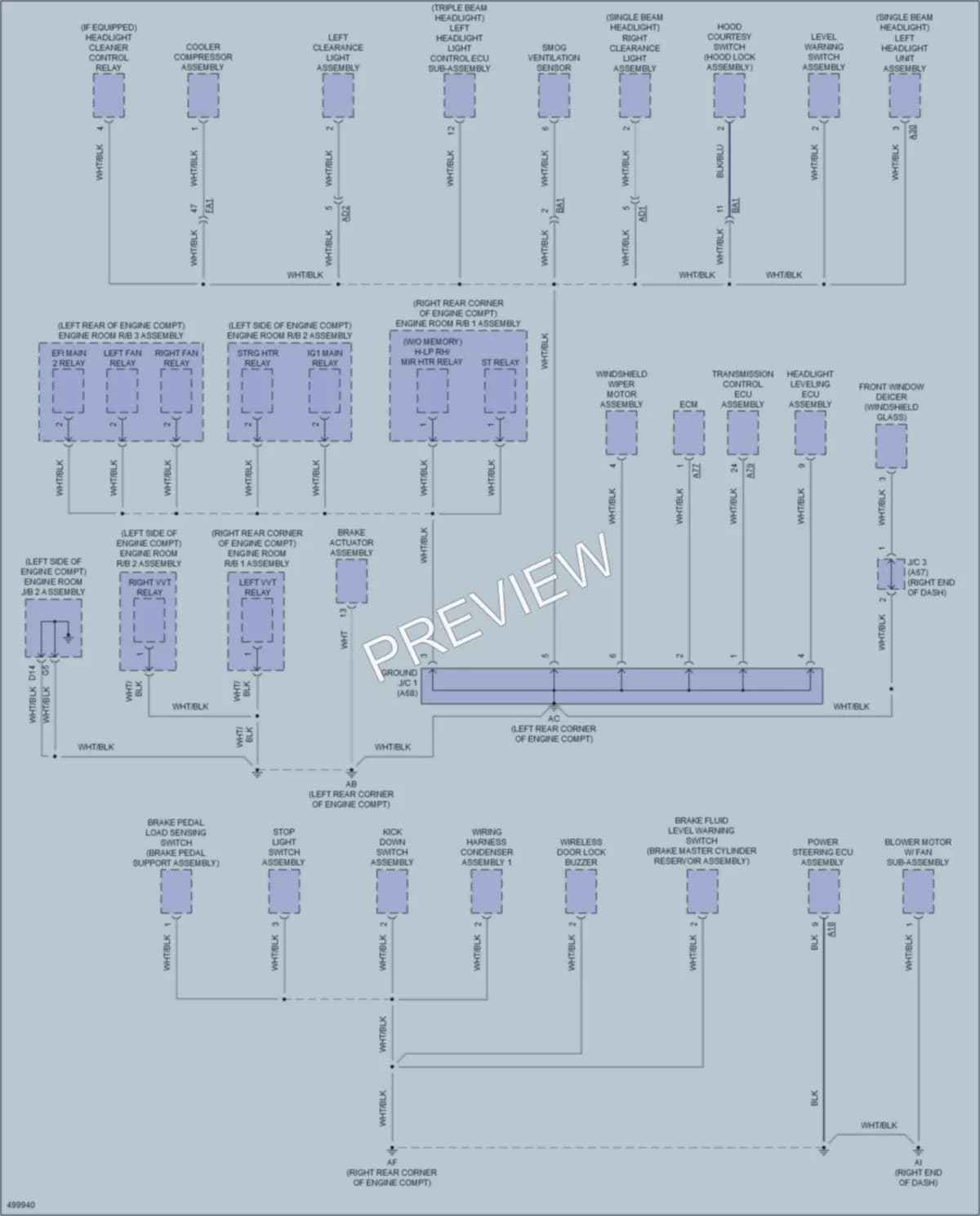 2017 Lexus RCF Ground Distribution wiring diagram preview