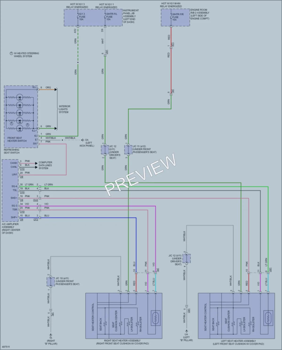 2017 Lexus RCF Power Seats wiring diagram preview