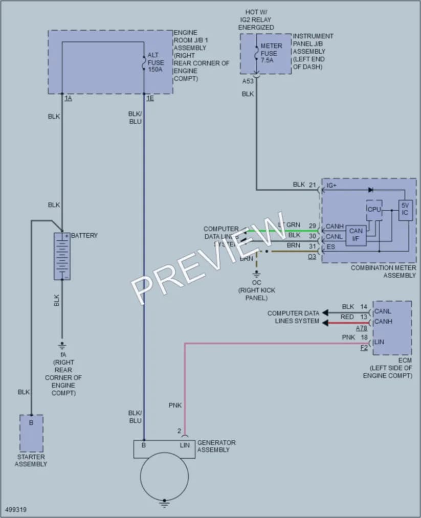 2017 Lexus RCF Starting Charging wiring diagram preview