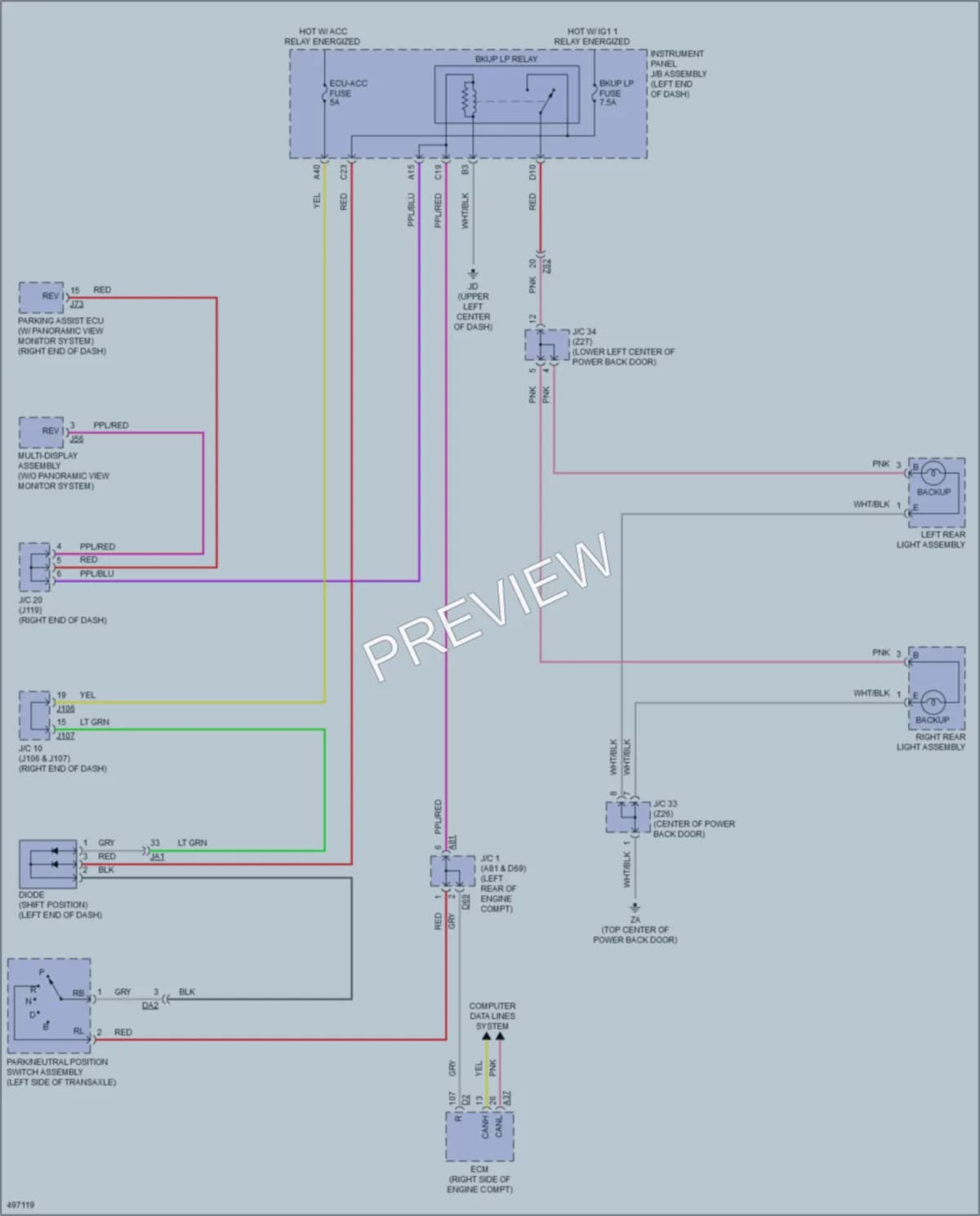 2017 Lexus RX350 Exterior Lights wiring diagram preview
