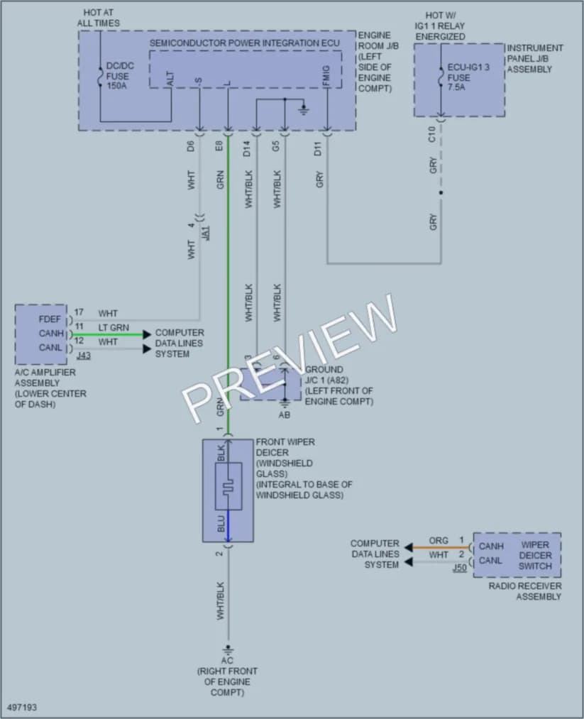 2017 Lexus RX450h Defoggers wiring diagram preview