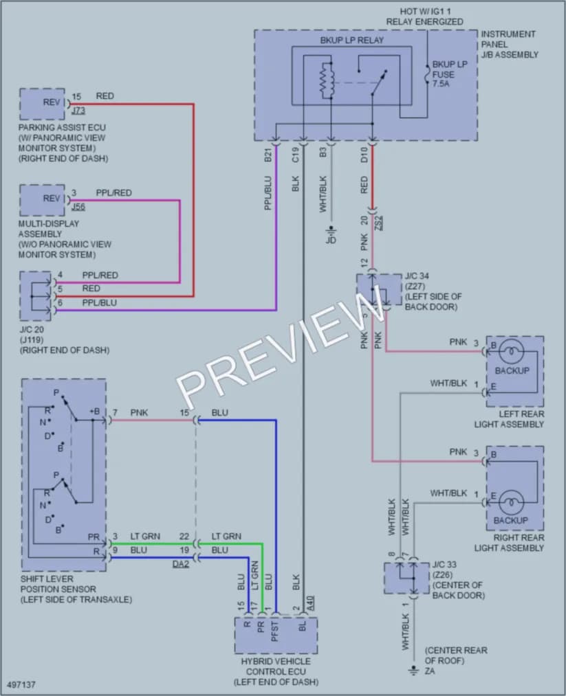 2017 Lexus RX450h Exterior Lights wiring diagram preview
