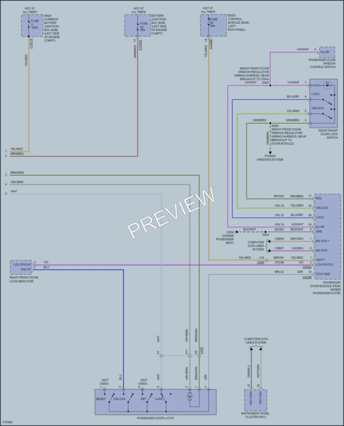 2017 Lincoln MKX Anti Theft wiring diagram preview