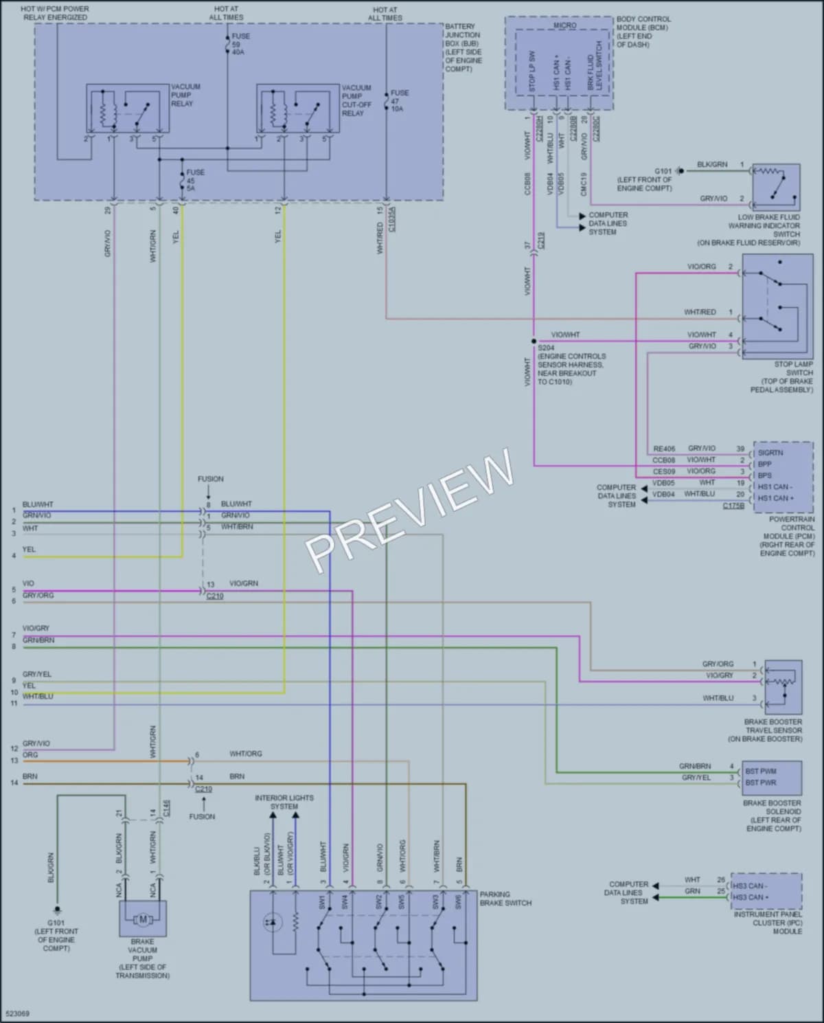 2017 Lincoln MKZ Anti Lock Brakes wiring diagram preview