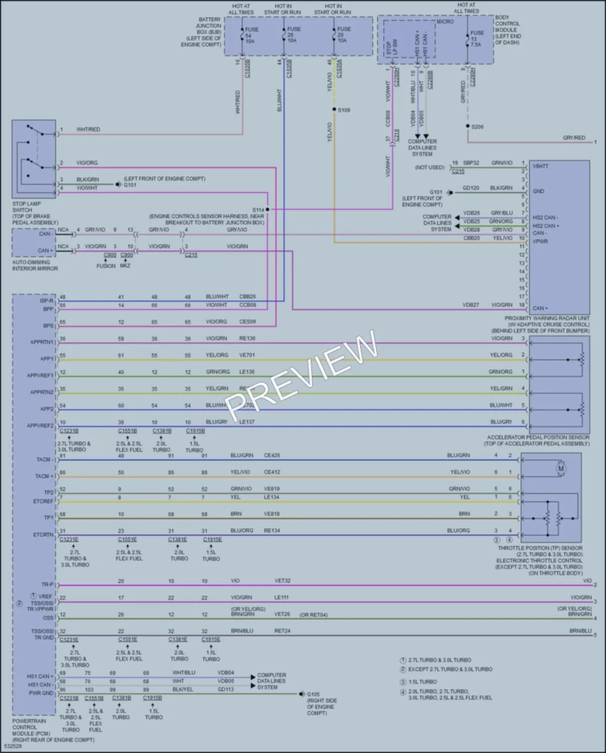 2017 Lincoln MKZ Cruise Control wiring diagram preview
