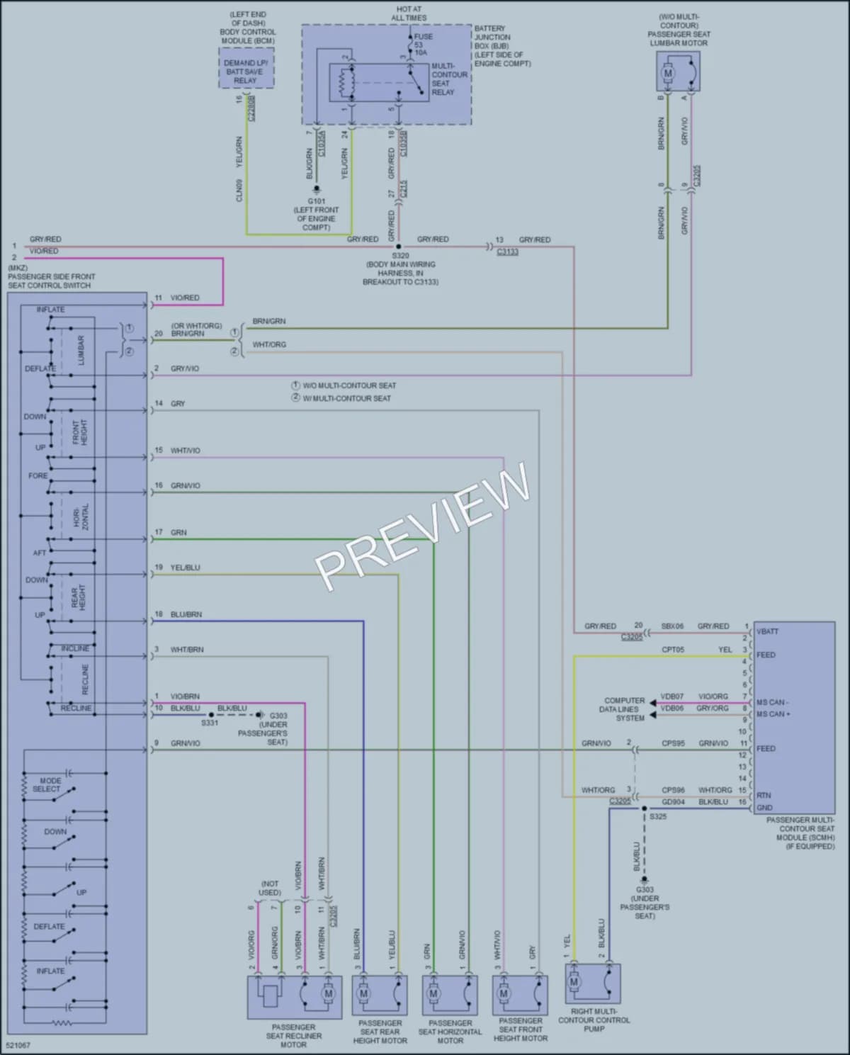 2017 Lincoln MKZ Memory Systems wiring diagram preview