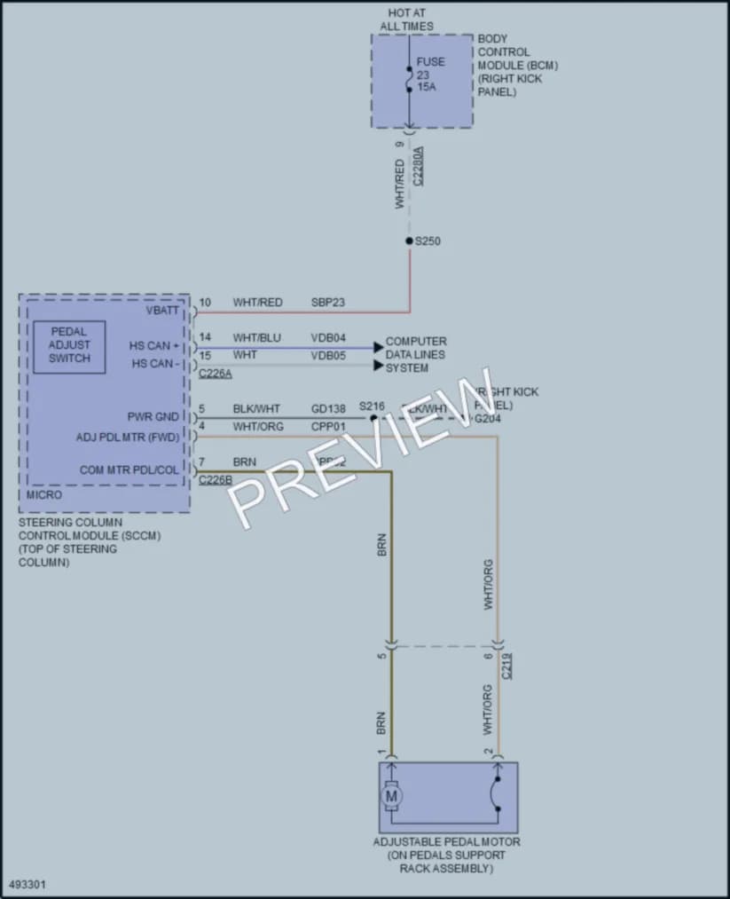 2017 Lincoln NavigatorL Power Seats wiring diagram preview