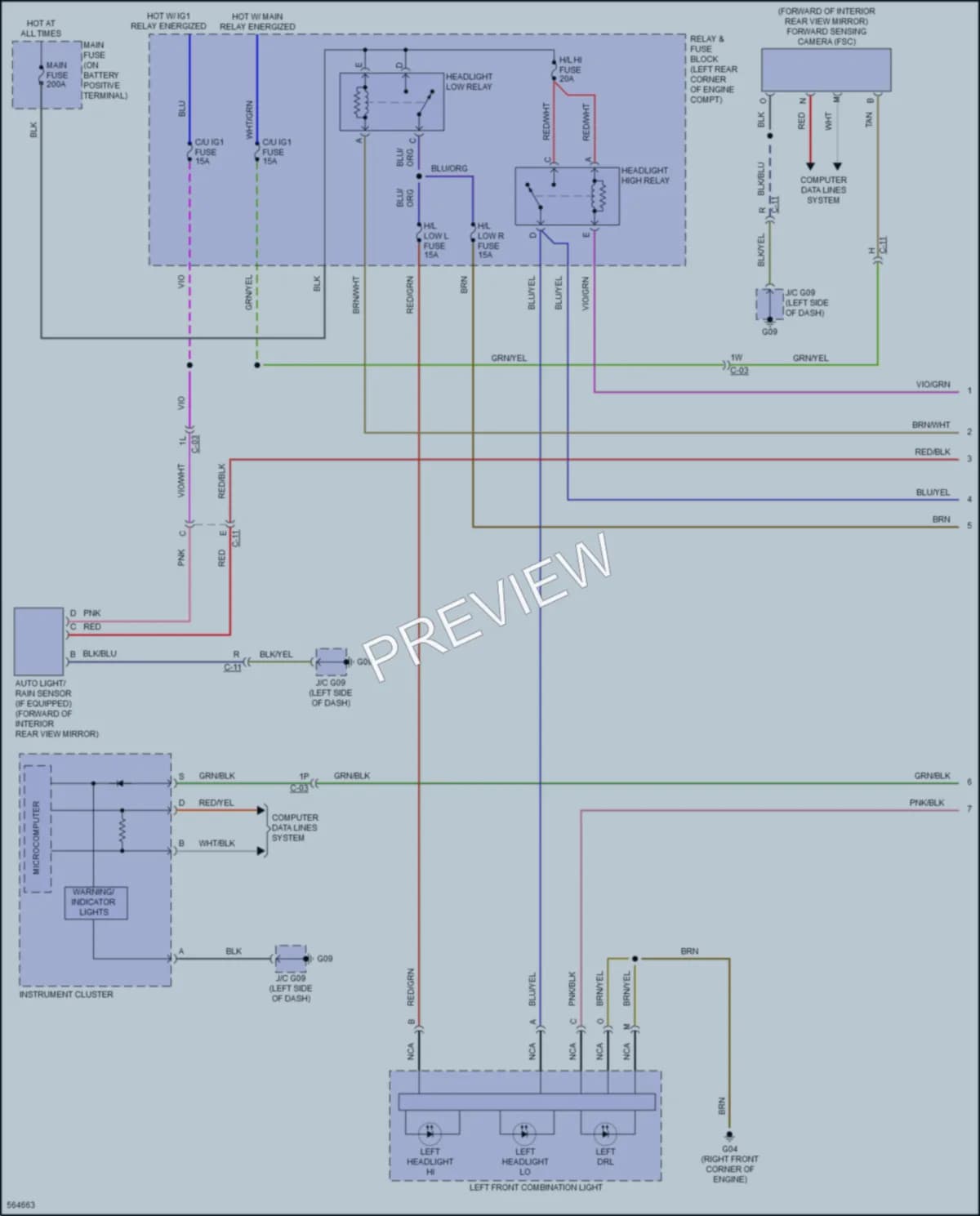 2017 Mazda 6 Headlights wiring diagram preview