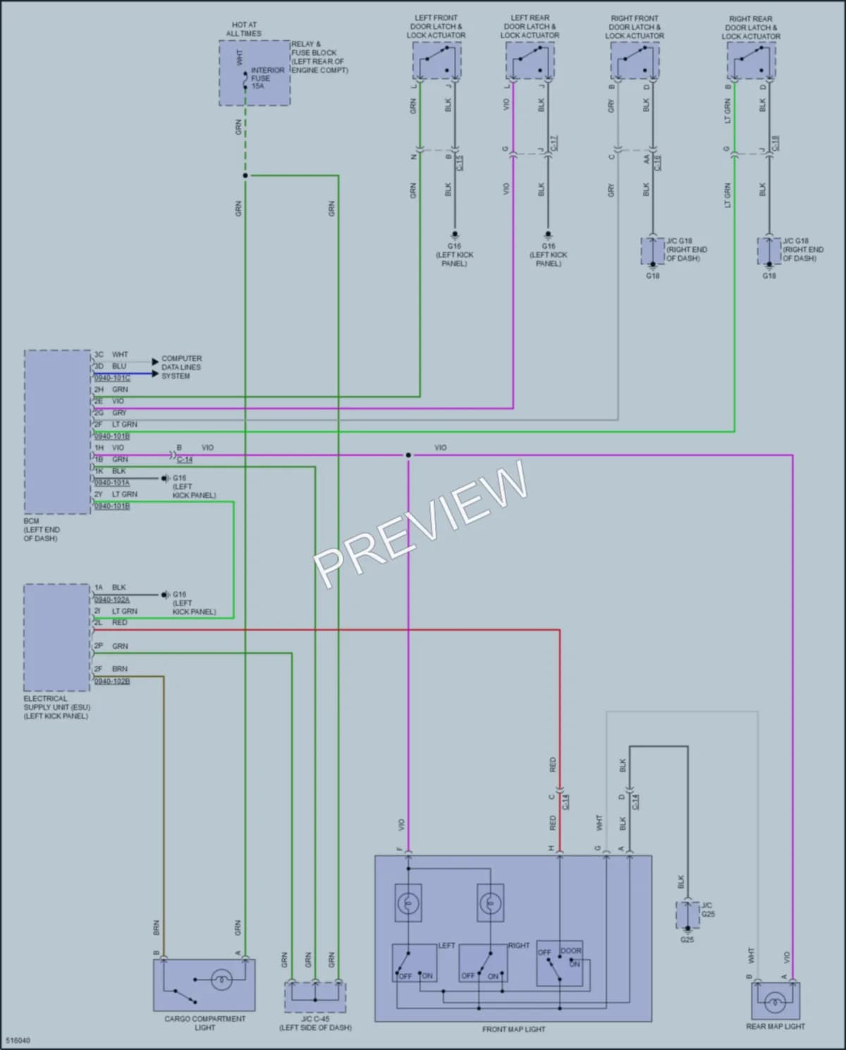 2017 Mazda CX3 Interior Lights wiring diagram preview