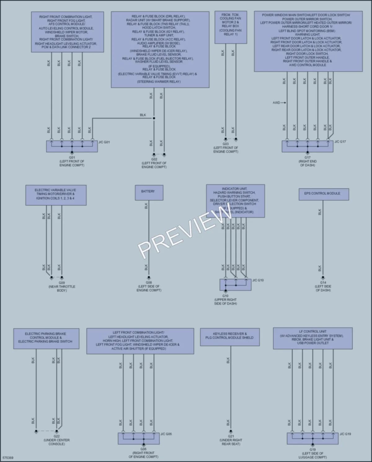 2017 Mazda CX5 Ground Distribution wiring diagram preview