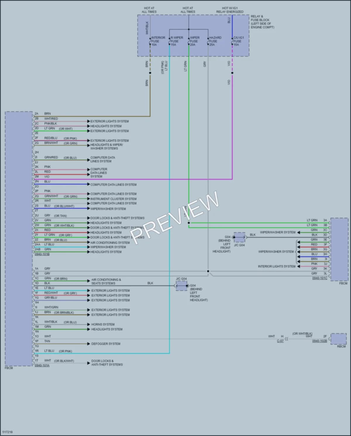2017 Mazda CX9 Body Control Modules wiring diagram preview