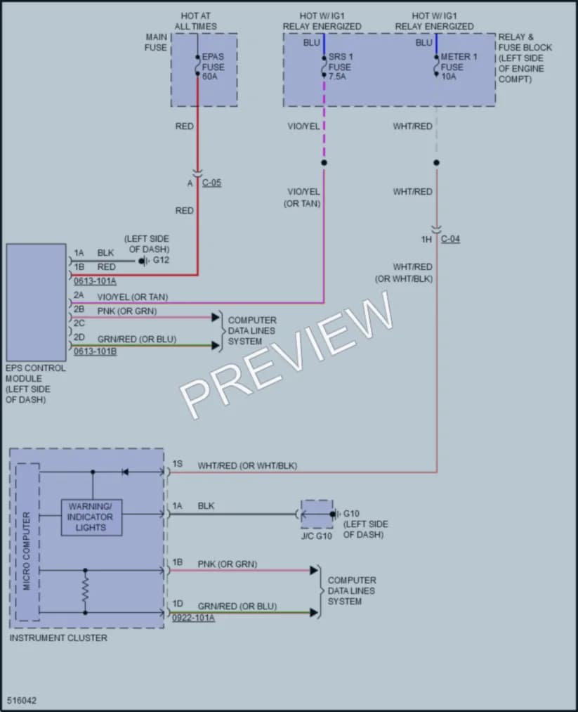 2017 Mazda CX9 Electronic Power Steering wiring diagram preview