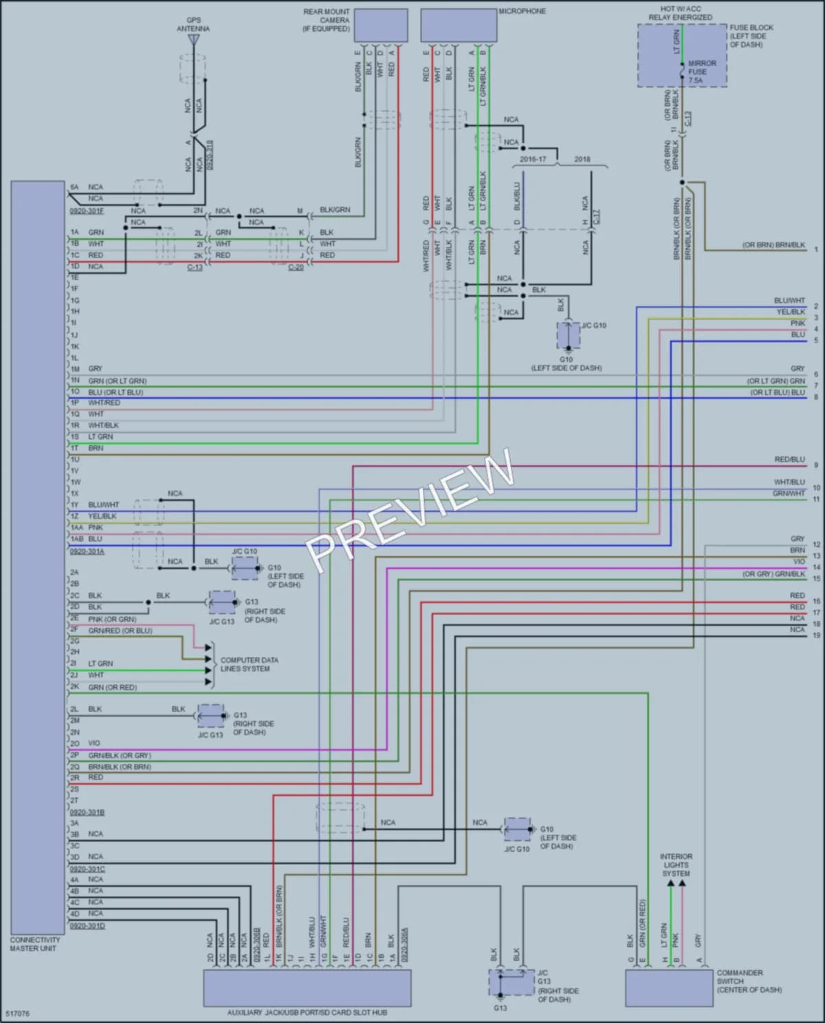 2017 Mazda CX9 Radio wiring diagram preview