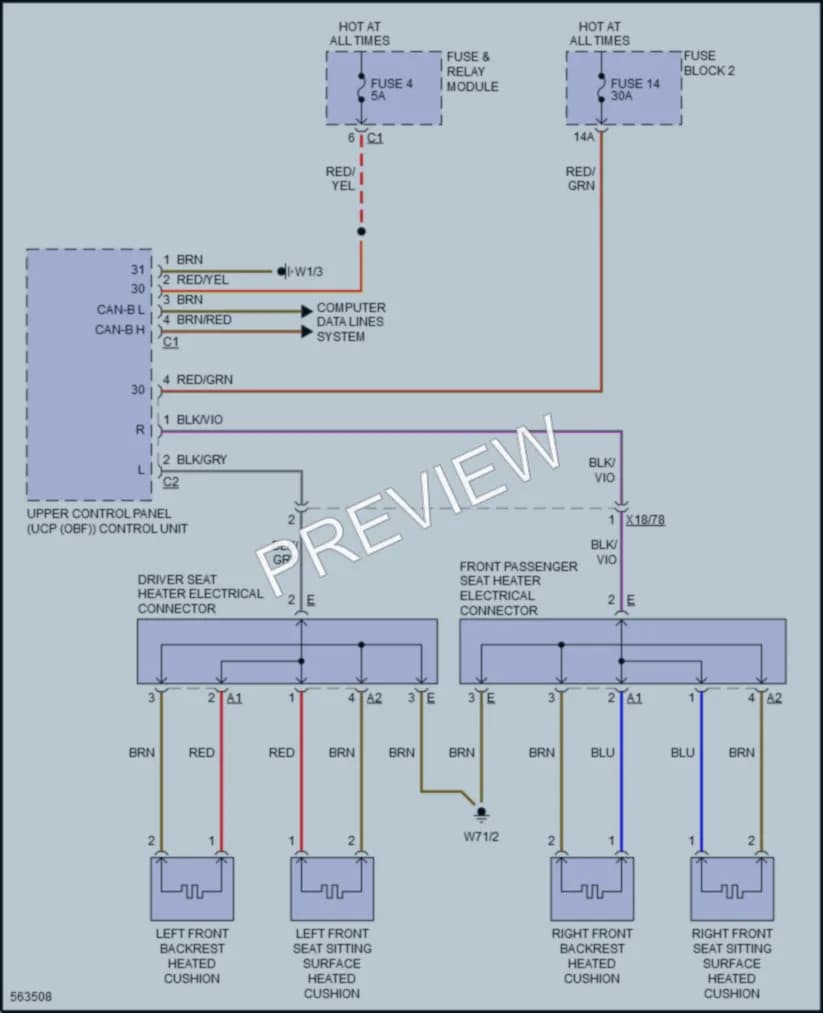 2017 MercedesBenz 2500Sprinter Power Seats wiring diagram preview