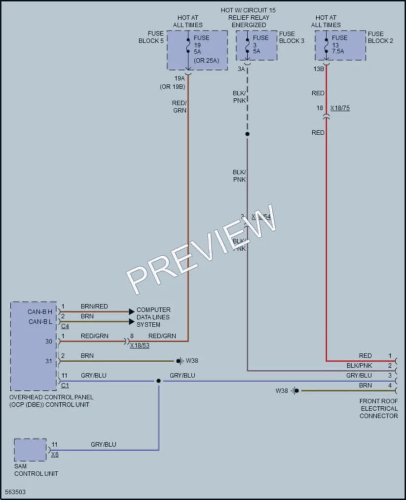 2017 MercedesBenz 2500Sprinter Power Top Sunroof wiring diagram preview