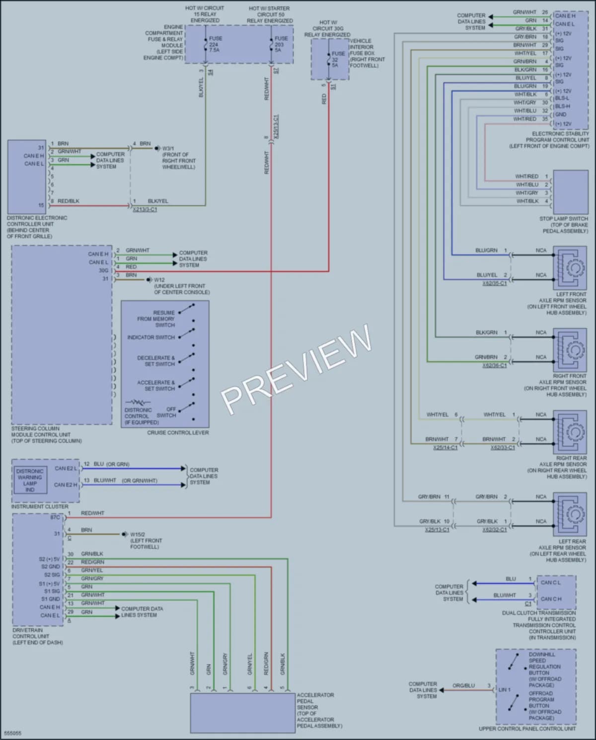 2017 MercedesBenz B250e Cruise Control wiring diagram preview