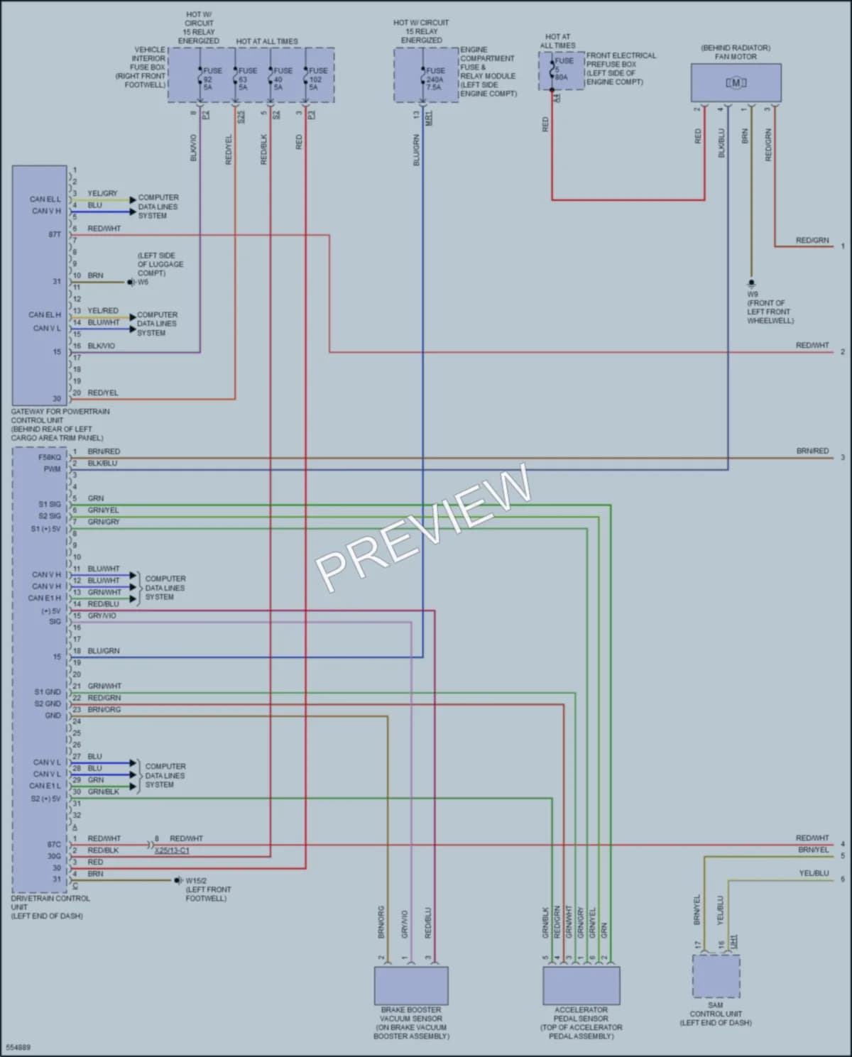 2017 MercedesBenz B250e Engine Performance wiring diagram preview