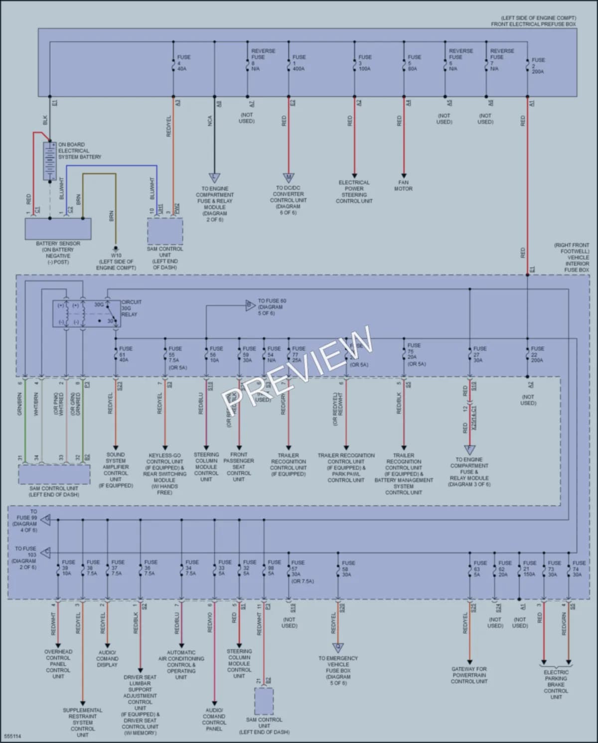 2017 MercedesBenz B250e Power Distribution wiring diagram preview