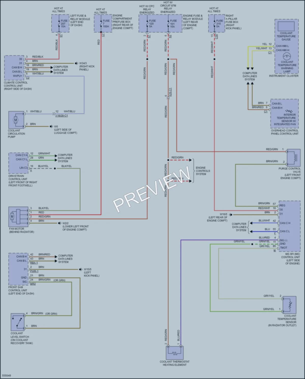 2017 MercedesBenz C300 Cooling Fan wiring diagram preview