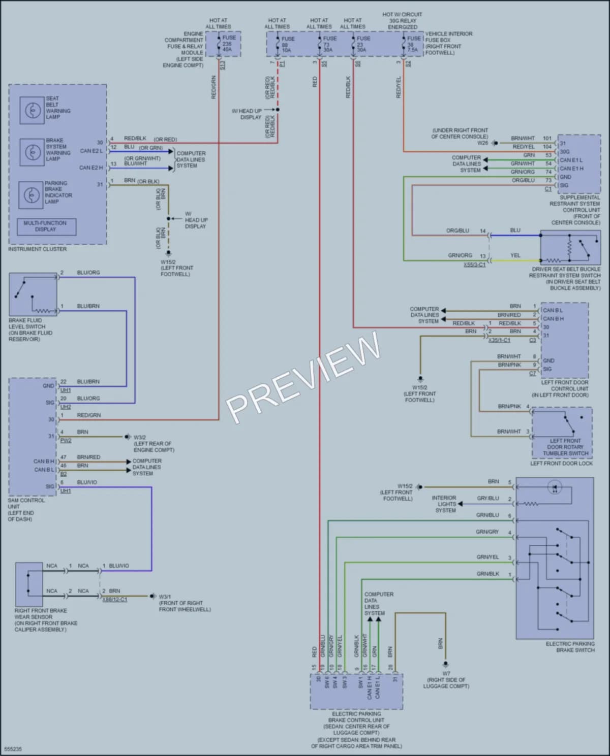 2017 MercedesBenz CLA250 Warning Systems wiring diagram preview