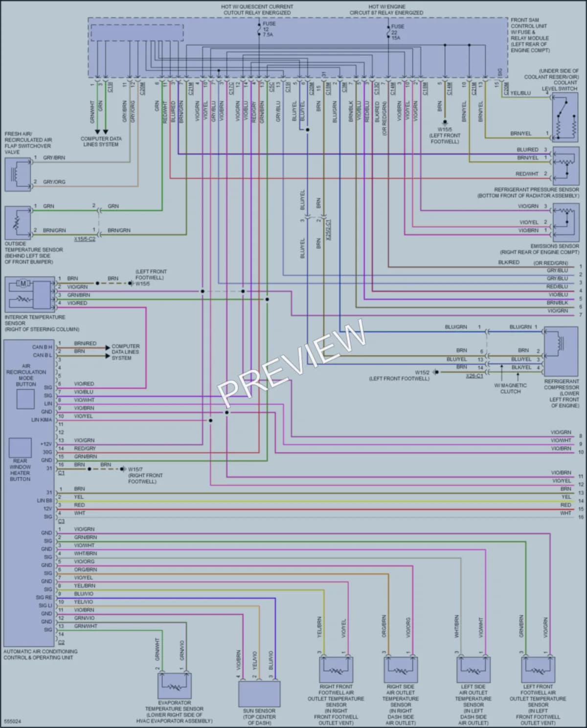 2017 MercedesBenz CLS400 Air Conditioning wiring diagram preview
