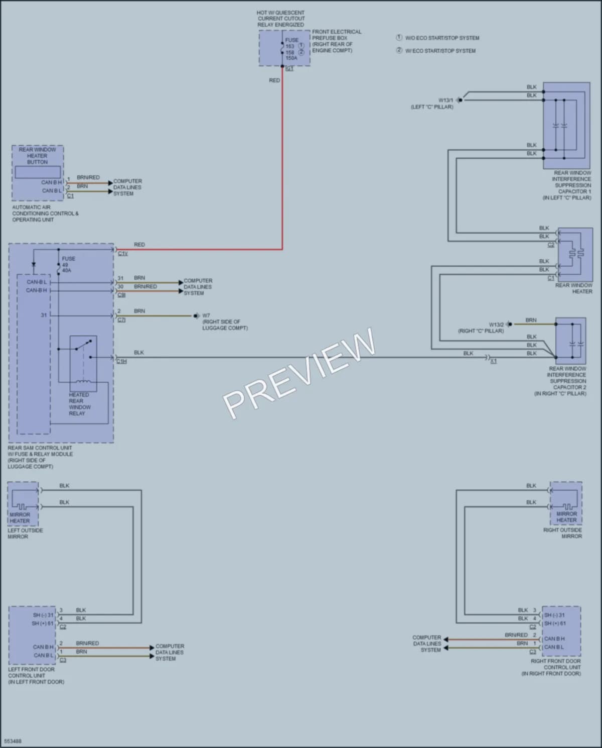 2017 MercedesBenz CLS400 Defoggers wiring diagram preview