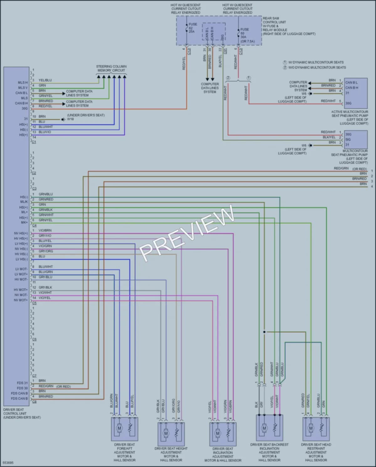 2017 MercedesBenz CLS550 Memory Systems wiring diagram preview