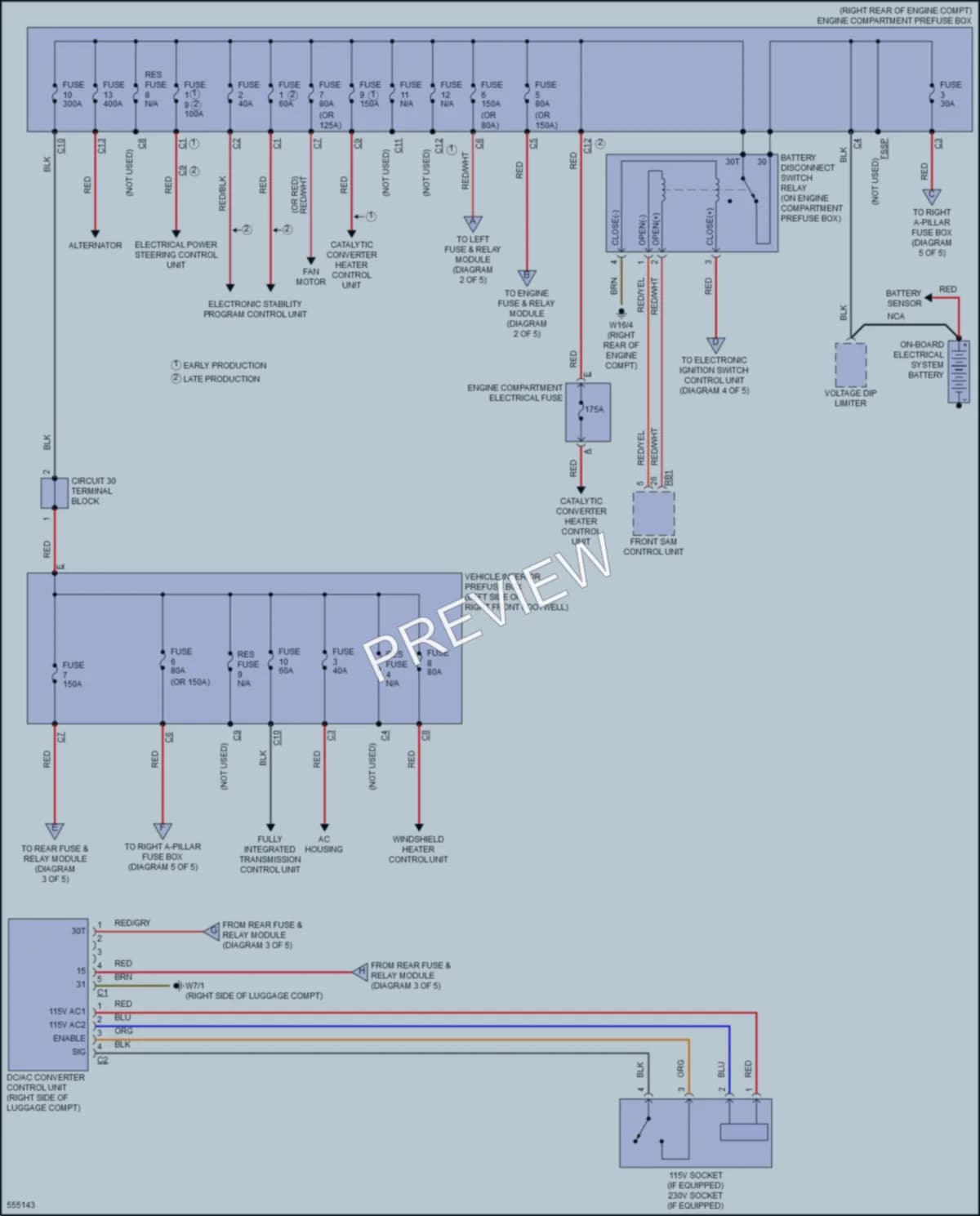 2017 MercedesBenz E300 Power Distribution wiring diagram preview